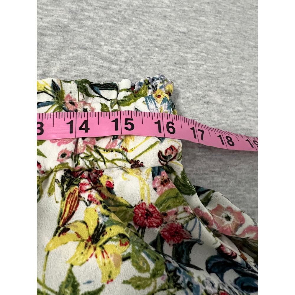 H&M Wide Leg Botanical Print Crop Pants - Size 14 - Picture 9 of 9